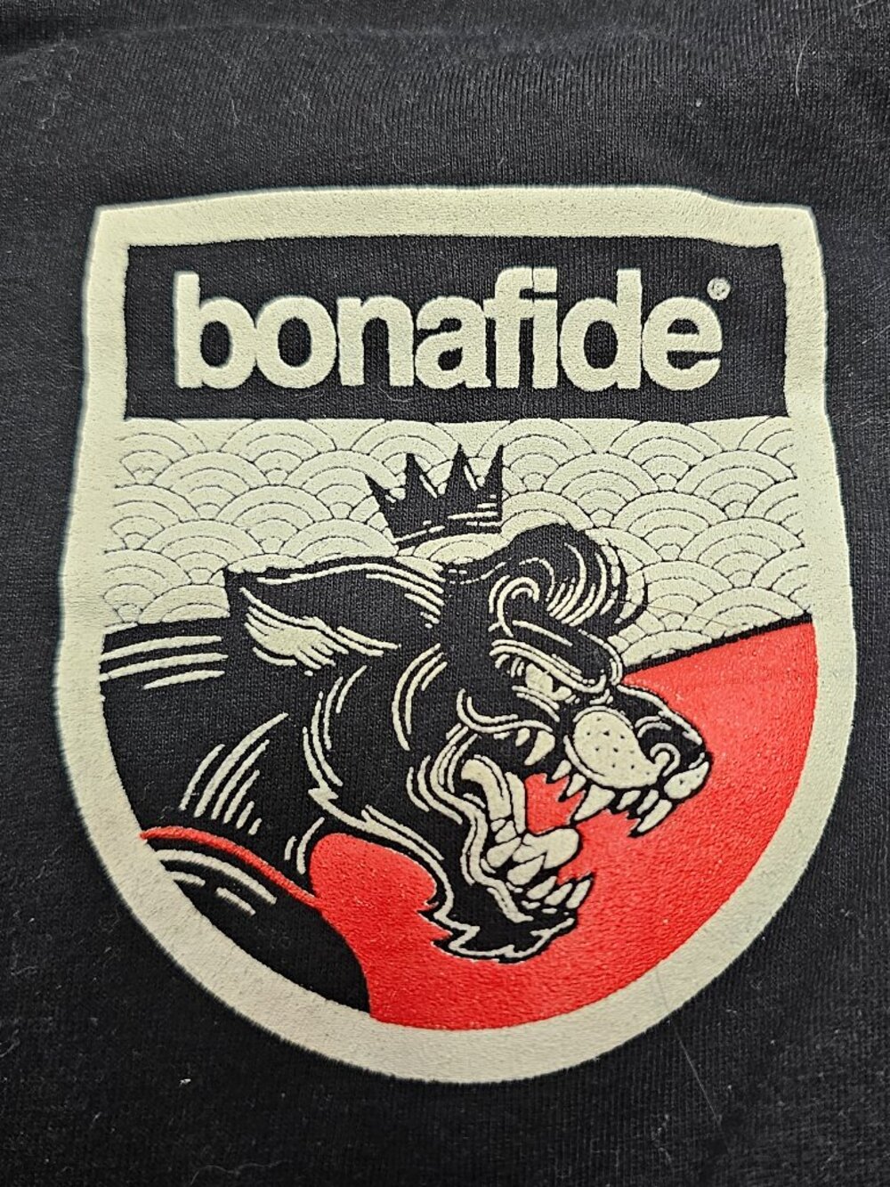 Bona Fide Bonafide Black Graphic T Tee Shirt OG Block Crew Shield Patch 2XL